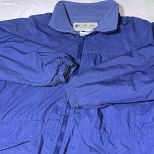 Vintage Columbia Nylon Jacket Womens XL Blue Anorak Insulated Windbreaker Heavy‎